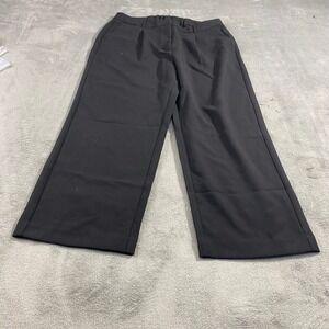 Old Navy Taylor Wide Leg Trouser Pants Black XL Extra High Rise Elastic Waist